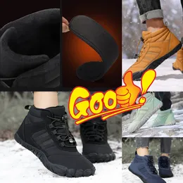 Venda quente marca de inverno botas táticas dos homens à prova dwaterproof água tênis de couro quente sapatos de neve botas de trabalho ao ar livre homem caminhadas botas size35-48