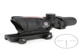 Jagd Umfang ACOG 4X32 Echte Faser Optik Taktische Red Dot Anblick Chevron Glas Geätzt Absehen Beleuchtet Anblick4523726