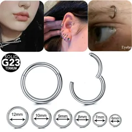 10pcs/lot menteşeli septum tıkırtı segment burun halka çember kaş dudak sarmal Daith Conch Kıkırdak Küpe Punk Takı 240117