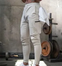 Hommes Jogger Pnats pantalons de survêtement homme gymnases entraînement Fitness coton pantalon mâle décontracté mode maigre pantalon de survêtement fermeture éclair conception pantalon1089874