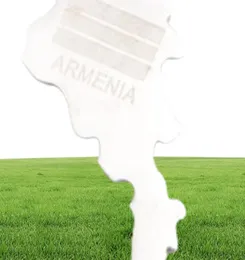 ステンレススチールゴールドカラーアルメニア地図旗ペンダントネックレストレンディなアルメニア人マップチャームジュエリー8766890