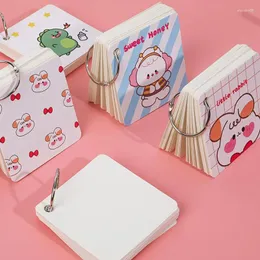 Blätter Binder Ring Flipping Flash Card DIY kombinierbare Lernkarten Mini liniertes Memo Pad Lesezeichen Blank Index