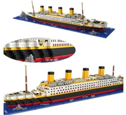 LOZ 1860 pcs titanic cruise ship model boat DIY Diamond lepining Building Blocks Bricks Kit children toys Christmas gift Q06243459183