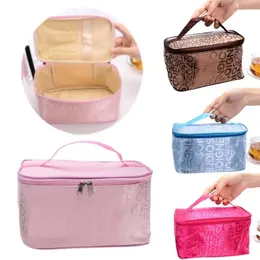 Bolsa de maquiagem feminina, grande capacidade, bolsa de cosméticos, banho, viagem, produtos de higiene pessoal, organizador à prova d'água, caixa de armazenamento 240116