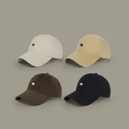 Chapéu na moda urso simples casquette masculino estilo coreano moda casual grande circunferência da cabeça boné de beisebol menina 240116