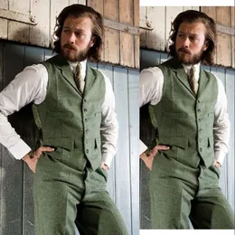 Green Groom Vests 2019 Custom Made Six Five Men Vest Slim Fit Prom Vest Notched Lapel Wedding Weistcoat243o