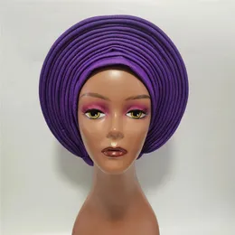 Headtie africano di alta qualità Turbante Headtie nigeriano Aready Made Auto Gele Turbante Headwrap per la festa nuziale XM205-1 240116