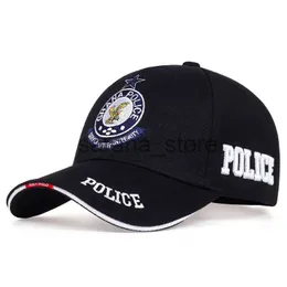 Ball Caps Mode Beyzbol Kapağı Açık Hoed Toevallige Hip Hop Verstelbare Unisex Politie Kısa Borduurwerk J240117