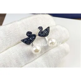 Mixed Simple 18K Gold Plated 925 Silver Luxury Letters Stud Brand Designers Geometric Famous Women Round Crystal Rhinestone Earring Wedding Swan