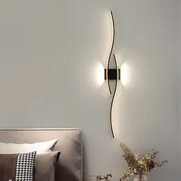 Modern Led Duvar Lambası Oturma Odası Arka Plan Yatak Odası Başucu Koridoru Duvar Sconce Işık Kapalı Ev Dekorasyon Aydınlatma Armatürü