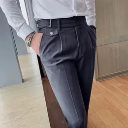 Abbigliamento da uomo Pantaloni eleganti Abito da uomo formale di alta qualità di lusso business moda casual slim fit pantaloni alla caviglia 36 240117