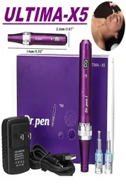 Ultima X5 Dr Pen Wireless Wireless Electric Derma Pen Pen Auto MicroNeedle Dermapen with LEDスクリーン調整可能な針の長さ025mm25mm1742351