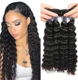 IShow Human Hair 10a Brazilian Deep Wave Hair 4 Bunds Handels 100 hela Remy Human Hair Weave Extension Natural Color 828 In3925944