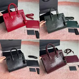 Designer-Taschen Sac de Jour Baby-Akkordeon-Rüschentasche Luxus-Designer-Klassiker-Handtaschen aus Krokodil-geprägtem Leder für Damen mit Box