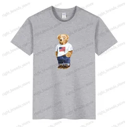 Erkek Tişörtler 728S Erkek Tişörtler 2023 Marka Ayı Polo Gömlek Erkek Tişörtler Tasarımı Gömlek Spor Yaz Pamuk Moda Erkek Kadın Tees Siyah Lüks T240117