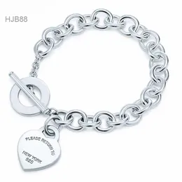 Pendants Luxury Jewelry Designer Tiffanyitys Charm Bracelets Designer Jewelry Designer 100 925 Sterling Silver Original Authentic Classic Key Heart Bracele S3hq