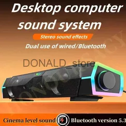 Portable Speakers Computer TV Assisted Wired Bluetooth Computer Speaker 4D Surround Sound Desktop Speaker Laptop Speaker Box HIFI Stereo Subwoofer J240117