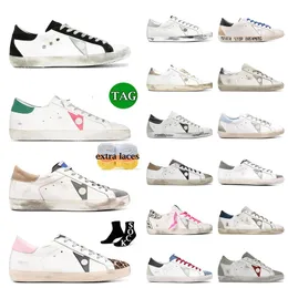 2024 New Italy Brand Designer Casual Shoes Women Hi Star Luxury Shoe Sneakers Sequin Classic White Do Old Dirty Lace Up Man Super Star Sneakers Unisex Size 35-46