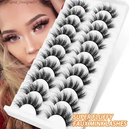 رموش كاذبة sexysheep 3/7/8/10pairs 6d فو مينك الرموش الطبيعية كاذبة رموز رموز الرموش مزيفة الماكياج امتداد بروكب الجملة بالجملة Q240117