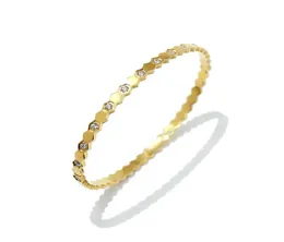 Yeni Altıgen Parlak Kristal Kadın Bilezik Titanyum Çelik Bangles Bütün Yüksek Kalite Fade7545892