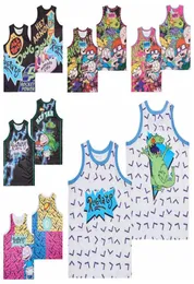 영화 영화 The Rugrats Gone Wild Jerseys Basketball Reptar는 큰 베이비 핑키 레코드 에어 브러시 날 Nickelodeon with 1944672084