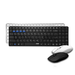 Tangentbord Ny Rapoo 9300G Multi-Mode Silent Wireless Keyboard Mouse Combos Bluetooth-Compatible 2.4G Switch Mellan 3 enheter Anslutning J240117