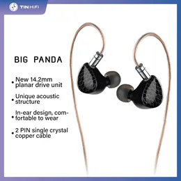 Słuchawki Tinhifi P1 Max Big Panda 14.2 mm PlanardiaPhragm Driver HiFi Inear Słuchawki 2pin Odłączany kabel Wygodny do noszenia P1 P2