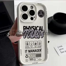 حالة الهاتف الخلوي حالة iPhone11 11pro iPhone12 12Pro iPhone13Promax 14Pro 15 15Pro 15Promax Aircbag Anti-drop English Label Case J240118