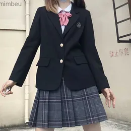 Kvinnors kostymer Blazers kvinna 2023 Autumn New Female Dent Suit Jacket Lång ärm Preppy Style JK School Uniform Female Drama Cardigan Japanese Coatl240118