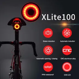 Światła XLITE100 Rower Light Rower Tylne Auto Start/Stop Hamurek Wyczuwanie IPX6 Wodoodporne LED LED Latarka Tailglight