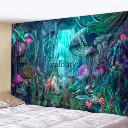 Tapissries 3Dtrippy Shroom Print Tapestry Hippie Colorful Art Tapiz Wall Hanging Psychedelic Bohemian Room Decoration 8 SizesVaiduryd