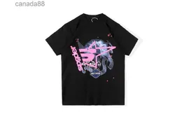555 Designer Hip Hop Kanyes Hochwertiger Stil Sp5der T-Shirt Spider Jumper Europäische und amerikanische junge Sänger Kurzarm-T-Shirts Mode Sport Schwarz 602 9ZJT