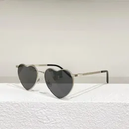 Designer óculos de sol ouro prata metal coração forma quadro mulheres miopia prescrição óculos ópticos sl301 moda mens óculos occhiali sole donna