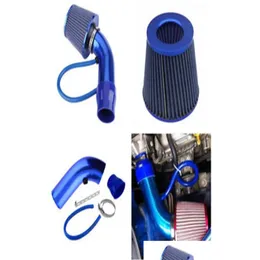 Filtro Aria Auto 3Quot 76Mm Aspirazione Fredda Kit Induzione Alumimum Sistema Tubo Flessibile Blu Universale Nuovo3612873 Consegna Goccia Automobili Moto Dh8Vg