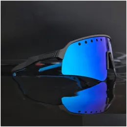 屋外のアイウェアOudoor Cycling Sunglasses Spot Road Bicycle bicicleta gafas ciclismo mountain men men women bike goggle goggle big 3 lens 9465 wi otgx0