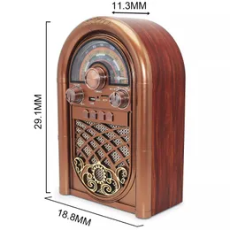 Altoparlanti Desktop Retro In Legno 3 bande FM/AM/SW Radio Scheda Multifunzionale Wireless Altoparlante Bluetooth Esterno Portatile MP3 Gioca Caixa De Som