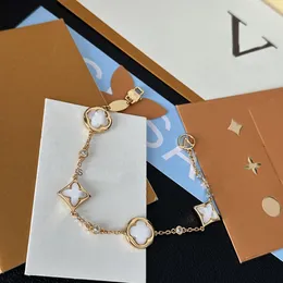 женские ювелирные браслеты, дизайнерские браслеты для женщин, браслеты-цепочки, роскошный модный браслет, женские украшения Q95596 COLOR BLOSSOM Браслеты с бриллиантами Shell в коробке