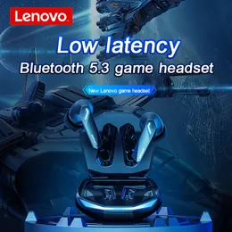 Orijinal Lenovo GM2 Pro Kulaklık Kablosuz Bluetooth Kulaklıklar Düşük Gecikme Kulaklıkları HD Oyun Kulaklıklı Çift Mikrofon için Çağrı Modu