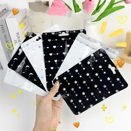 10.5*15cm Laser Star Moon Love Ziplock Packaging Bags Plastic Display Front Pouch For Earring Rings Pearls Jewelry Phone Case Cable Charger Mirror Retail Storage