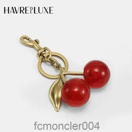 2023key Rings Bag Accessories Charm Handbag Pendant Coach Handbags Keychain Women's Exquisite Internet-famous Crystal Cherry Car High-grade D2O8