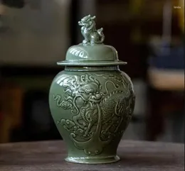 Butelki do przechowywania słoik ceramiczny z LID Chińskie ceremonia herbaty retro kuchnia kawa cukierki kontenerowe narzędzia domowe