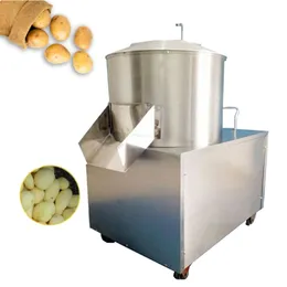 220V Commercial Electric Potato Peeler Machine Potato Washer Peeler Skin Remover Potato Washing Cleaning Peeling Machine