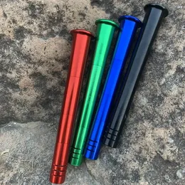 2 Tipos de Alumínio Colorido Metal Downstem Down Stem Acessórios para Fumar Tubo de Água de Vidro Bong Difusor Padrão Removível Hookahs Bongs Dab Rigs