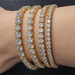 Pulseira de tênis de moda feminina designer de corrente de tênis pulseiras de tênis para mulheres jóias prata diamante presente 3mm 7 polegadas pulseiras homens hip hop diamantes bangle