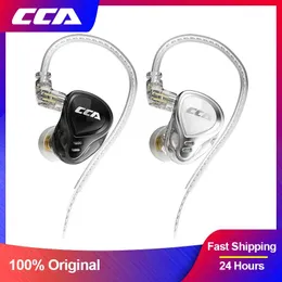 Hörlurar CCA CA16 Pro Wired Earphone Hybrid Technology Metele Done HiFi Stereo Bass Musik Bästa headset 16 enhetsdrivare 1DD+7BA i örat