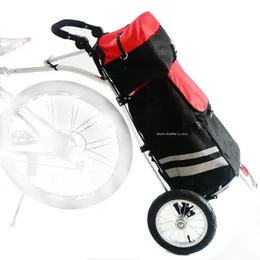 Torby składane przyczepa ładunkowa rowerowa z dużą torbą i obciążeniem rowerowym, przyczepą rowerową, 12 -calowym kółkiem kółki