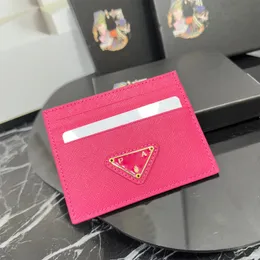 SIGNATURE CARD CASE New Women Passport Holder Luxury Coin Purse Fashion Mini Wallet Credit Card Holder Long Wallet Ultra-thin Money Clip Compact Pink