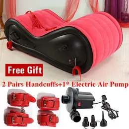 Inflatable Sofa Sex Chair BDSM Bondage Bed Furniture Adult Toys For Couple Wedge Pillow Training Kit Woman Erotic Game 18 240117