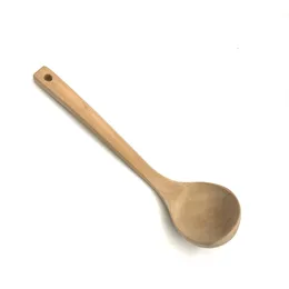 Paletta per zuppa in legno Cucchiai in legno ecologici con manico lungo Cucina domestica Cucchiaio per olio di riso Durevole Hotel sospeso Palette per stoviglie BH5007 FF