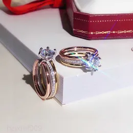 Intf Band Rings Luxurys Designer-Ring, dreifarbig, drei einzigartiges Design, europäische und amerikanische Damenmode, sehr cool